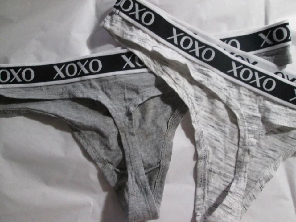 2 Nuevas Bragas XOXO Súper Lindas 💙2 Tanga 💙Talla XL 💙Rayas Grises y Grises Foto 3 de 3