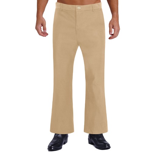 Men Bell Bottom Pants 70s Disco Outfits Bell Bottom Slim Fit Retro Flared AU - Picture 51 of 143