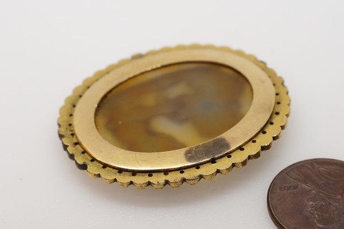 ANTIGUA PLACA CAMAFEO BATALLA GLADIADOR ÁGATA Y VIDRIO PINCHBECK GEORGIANO c1820 - Imagen 4 de 6