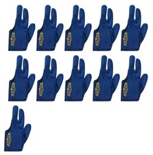Lot of 6 or 10 Blue Left handed Champion Billiards Glove For Pool Cue Sticks