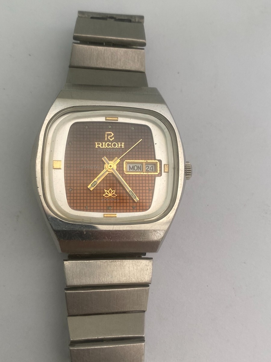 Rare Vintage Ricoh Crystal Automatic 21 Jewels Made In Japan