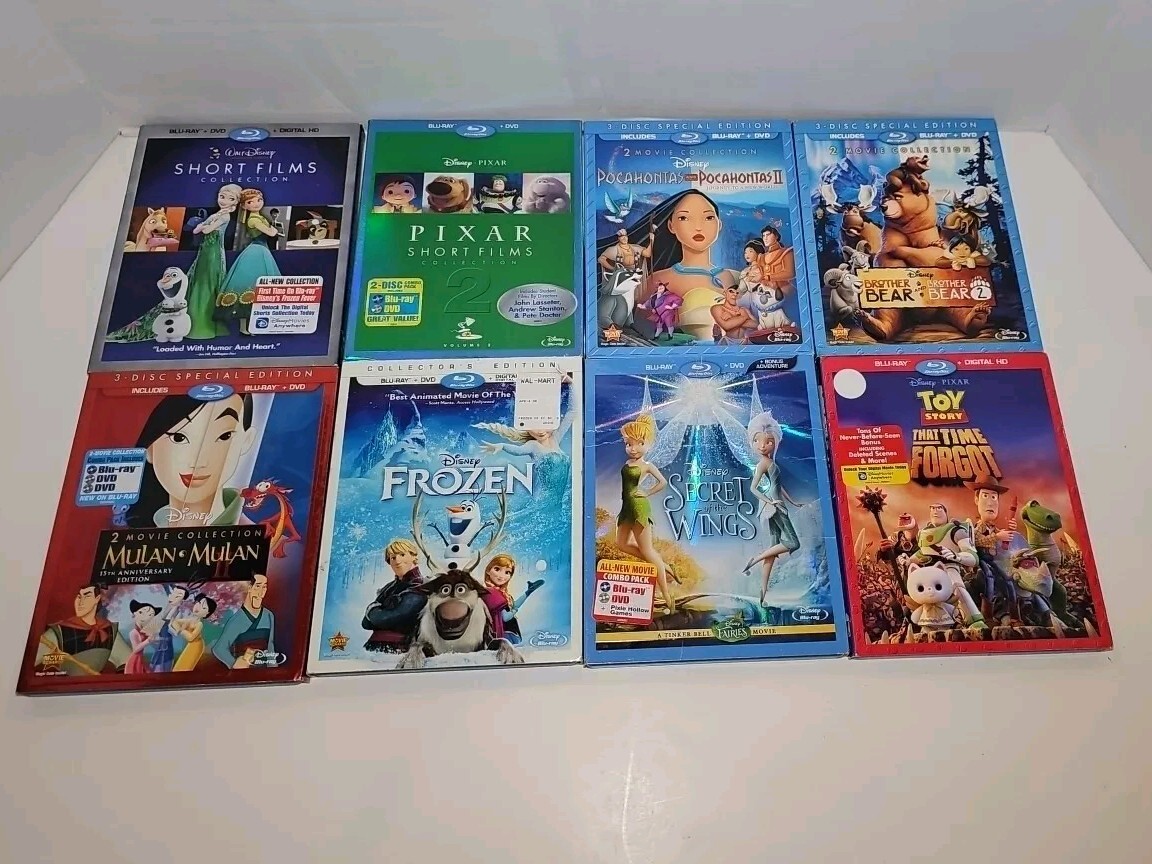 Disney 19 Blu-Ray Lot Classic Kids Disney & Pixar Collection