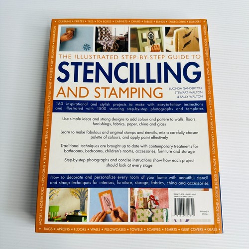 The Illustrated Step-By-Step Guide To Stencilling and Stamping - Paperback Book - Picture 2 of 11