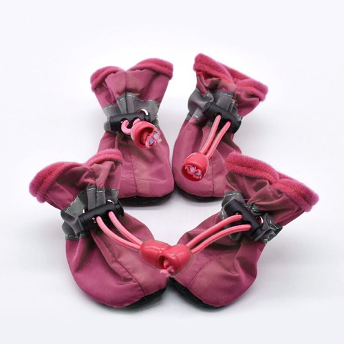4pcs/set Waterproof Winter Warm Pet Dog Shoes Anti-slip Rain Snow Boots Puppy - Bild 27 von 40