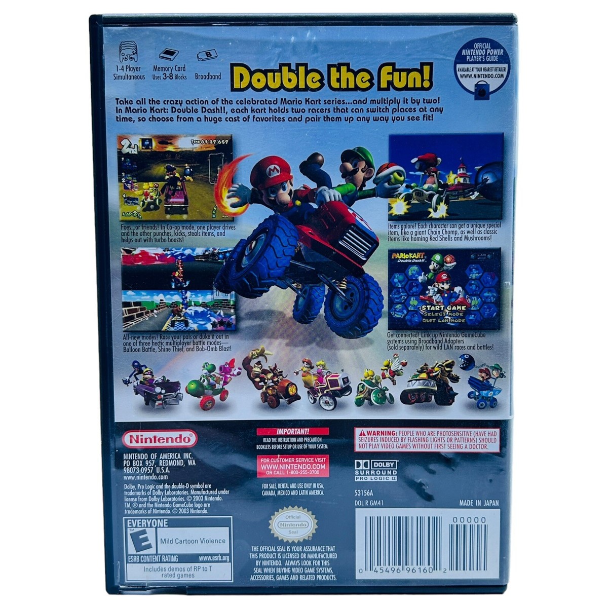 Mario Kart Double Dash Nintendo GameCube CIB Complete Tested Mario Kart Double Dash Nintendo GameCube CIB Complete Tested