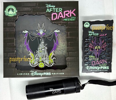 Disney After Dark LE500 Maleficent Castle Takeover & Logo Pins