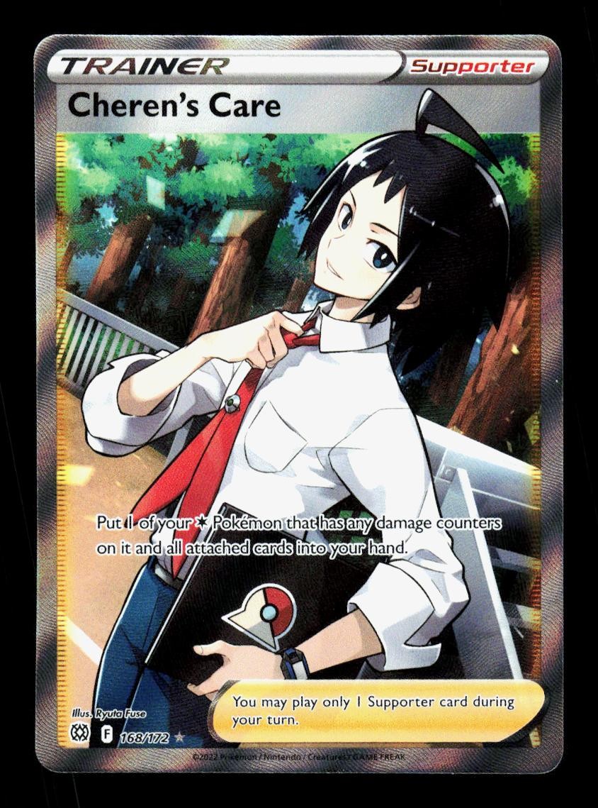 Cheren's Care 168/172 Ultra Rare Brilliant Stars Pokemon NM
