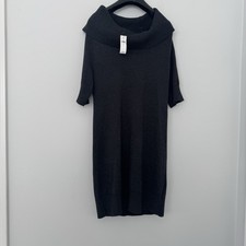 NWT Banana Republic Sweater Dress Women L Angora Rabbit Hair Blend Mock Neck