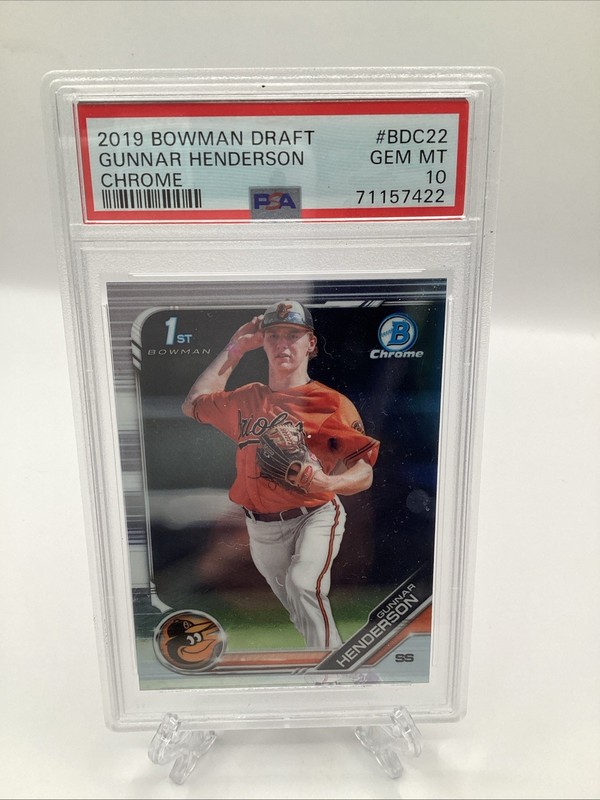 2019 Bowman Draft 1st Bowman Gunnar Henderson BDC-22 PSA 10
