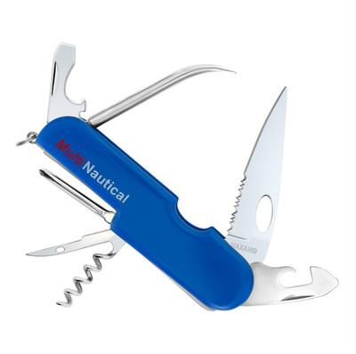 MAXAM Sailors Multi-Tool Stainless Steel Serrated Folding Knife and Marlin Spike