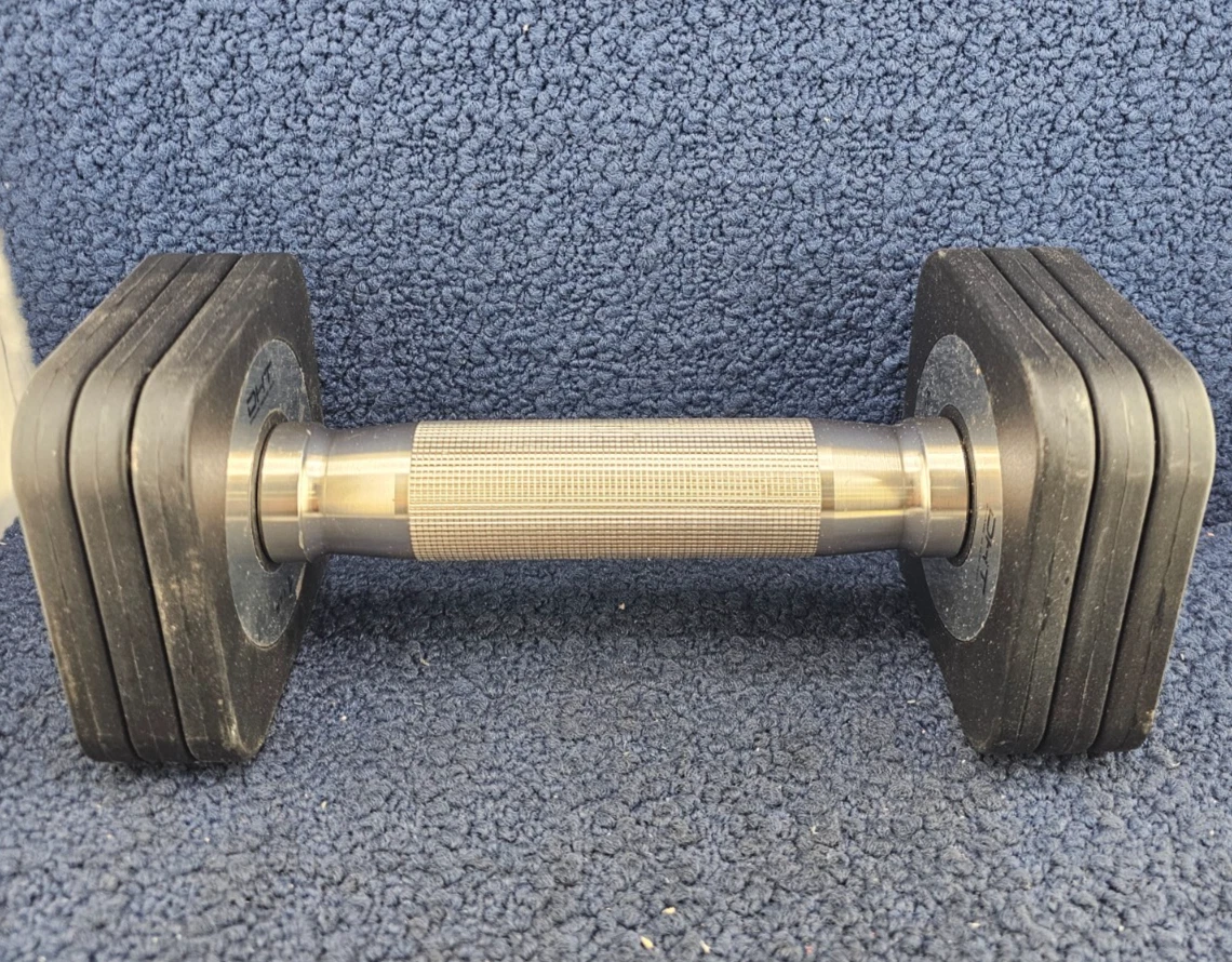 DHT Adjustable Dumbbell - 6 Rubber Coated 1.1 lb Dumbbell Plate