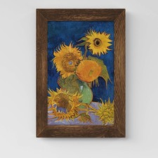 Quadro Girasoli Van Gogh su Tela con Cornice Stampata |Q1559| Stampa Artistica