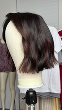 Lace Front Wig Short Bob Dark Brown Black Custom Pre-Plucked Natural Hairline