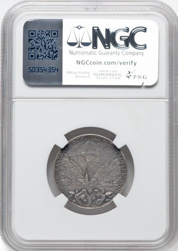 Schweiz 1906 n. Chr., Swiss Uri Fluelen Festival SILBER Münze R-1526a, NGC AU58 - Bild 4 von 7