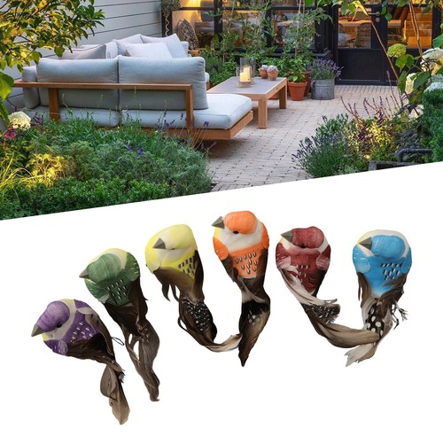 6X Gefälschte Künstliche Feder Vogel Papagei Baumschmuck Garten Handwerk Ornam
