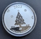 1 oz .999 Asahi Mint Fine Silver Round Merry Christmas Happy New Year 2023