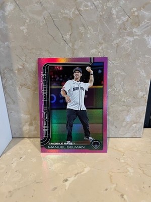 2025 Topps Update Manuel Selman #FPU-2 First Pitch Insert Seattle Mariners Pink
