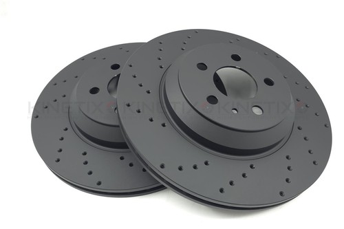 FOR TESLA MODEL 3 PERFORMANE 2018- DRILLED FRONT BRAKE DISCS CERAMIC PADS 355mm - Picture 4 of 15