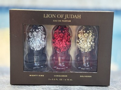 LION OF JUDAH Eau de Parfum 3 Pack Mighty King, Conqueror, & Deliverer .5oz each