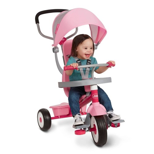 Radio Flyer Adjustable Toddlers Kids Trike Pink 4-in-1 Stroll Canopy - Picture 14 of 24