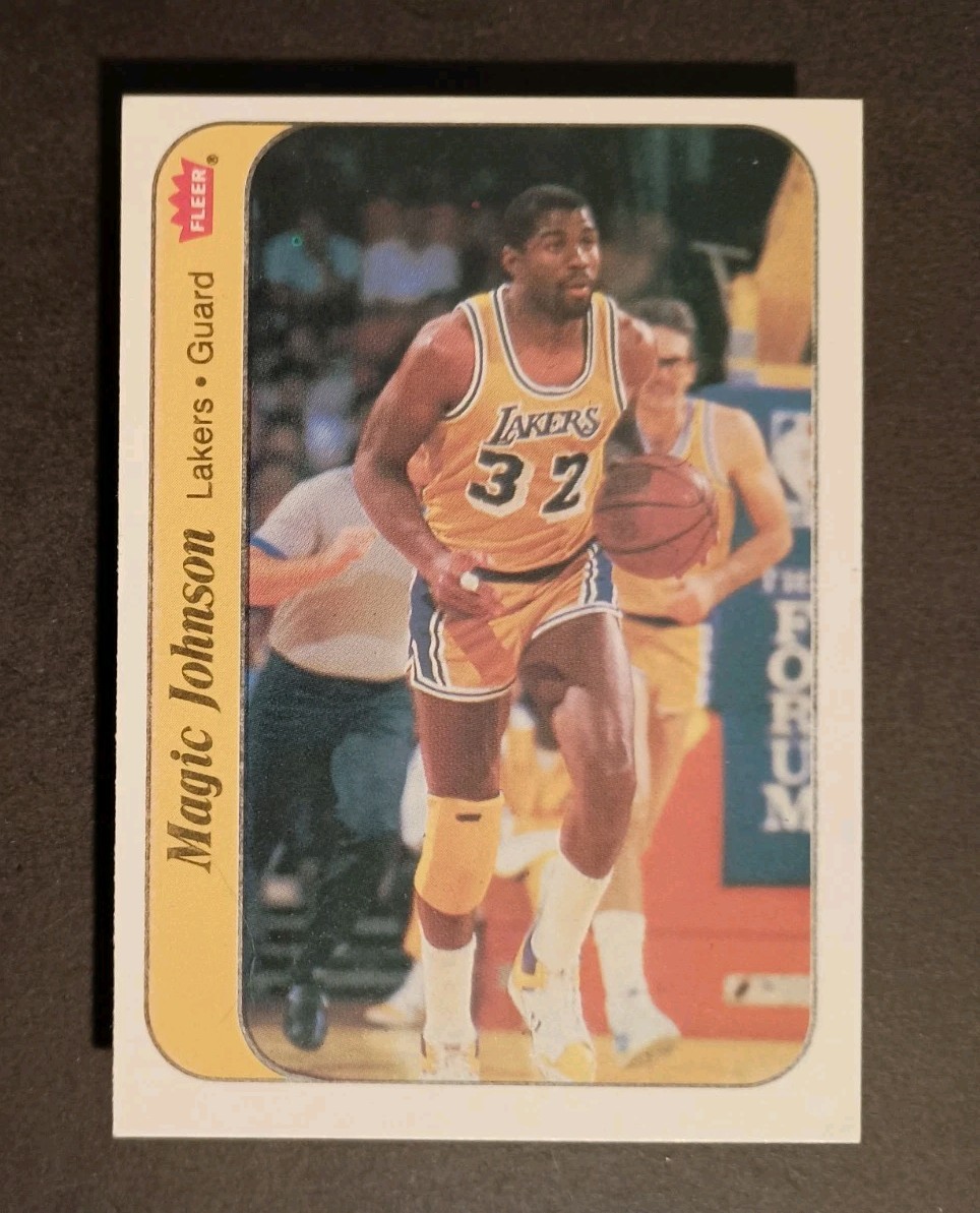 1986-87 Fleer Stickers Magic Johnson #7 VG-EX