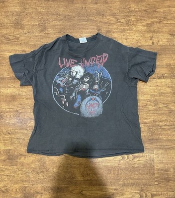 Vintage RARE 1985 Slayer Live Undead Thrash Metal Band Shirt Metallica Size XL