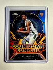 2025 Topps Chrome-AJ Johnson-Countdown Complete RC-Blue Basketball Refractor 