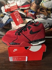 Nuevo Nike Air Flight 89 rojo gamuza sin usar caja original 2014 talla 11,5 306252-600 muy raro