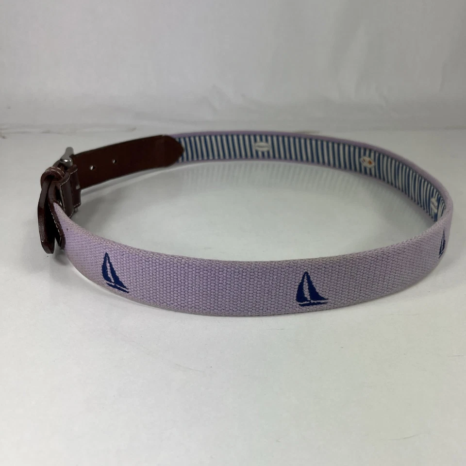 Cinturón de velero JT Read & Co púrpura - Cuero genuino - Hecho en EE. UU. - Talla 36 Foto 3 de 4