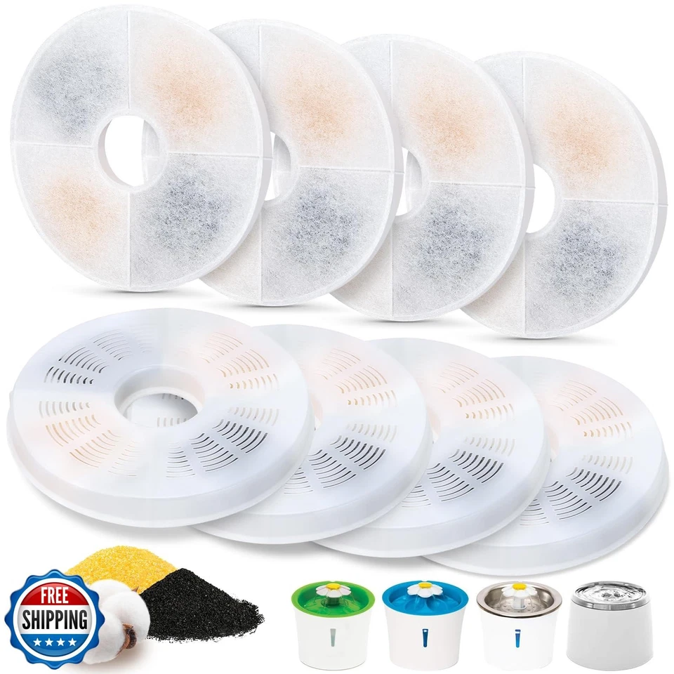 8 Stück Katzenbrunnenfilter Ersatz kompatibel mit Catit, Katzenbrunnen