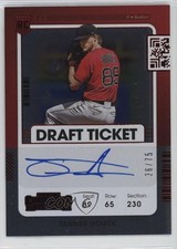 2021 Panini Contenders Rookie Draft Ticket Red /75 Tanner Houck #107 Auto 4jh