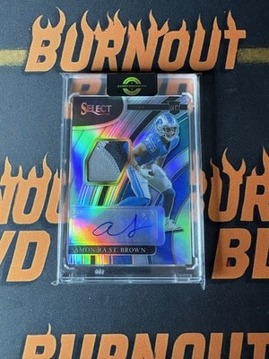 2021 Panini Select - Rookie Signature Memorabilia Amon-Ra St. Brown #RSM-ASB ...