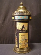 30's Advertising Deco Kiosk Cigarette Dispenser Music Box Tobacciana Mechanical