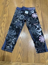 New Girls Nike Pro Dri Fit Pants Tight Fit Size Medium Training Leggings NWT