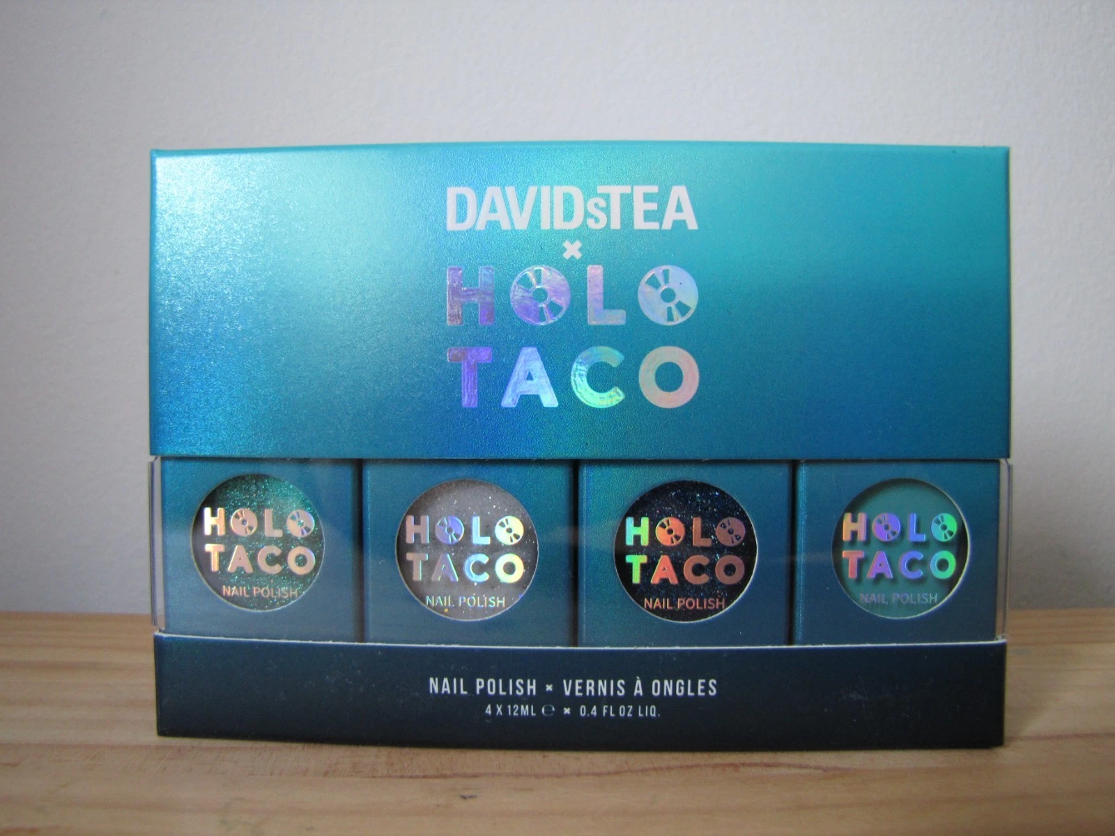 Holo Taco DAVIDsTEA 4 nail polish collection box set - New, Limited Edition
Opens in a new window or