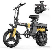 Folding Electric Bike 1200W 45miles Range Lightweight Commuter E-Bike for adults