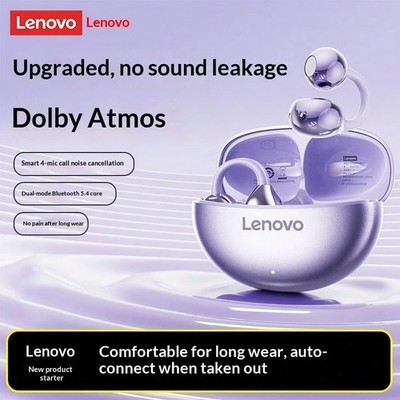 Lenovo TA410 Innovative Knochenleitungs Sportkopfhörer mit Ohrclip für Billig24