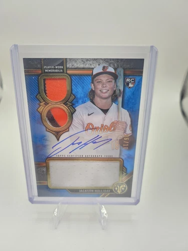 2024 Topps Triple Threads Jackson Holliday RC Triple Patch Auto 06/10 #RAR-JH