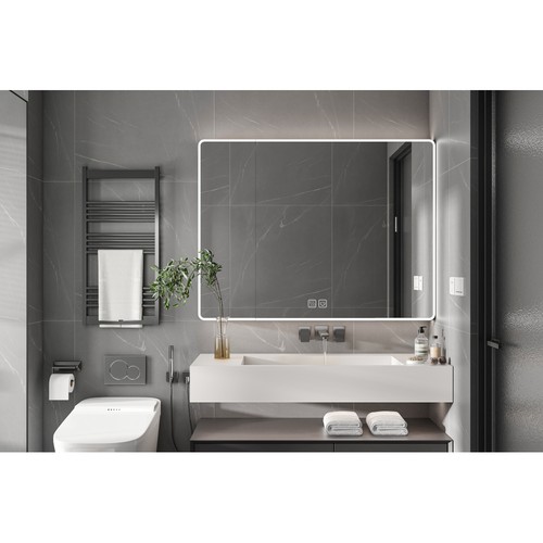 Botiquín de aluminio, mueble con espejo de baño con 3 luces LED de desempañamiento - Imagen 20 de 20