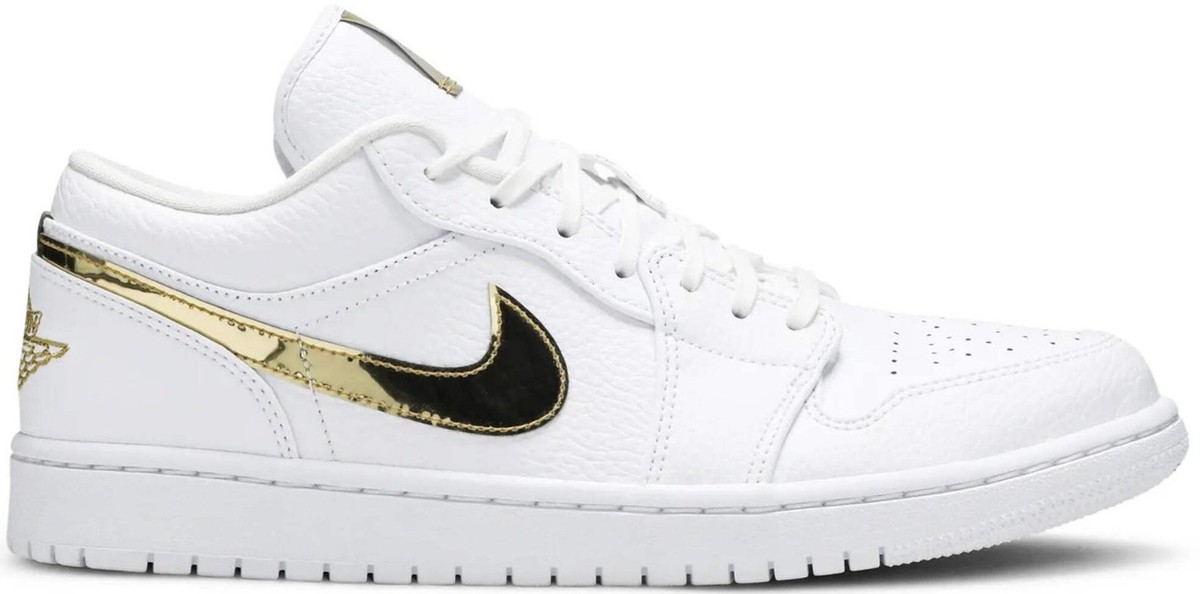 Jordan 1 Retro Low White Metallic Gold W for sale | eBay display picture 1