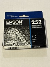 Genuine Oem EPSON 252 Black Ink Cartridge EXP 4/24