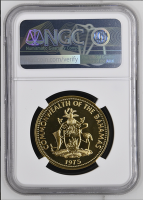 1975/73 Bahamas Gold $100 Amazon Parrot Independence 0.2894 oz