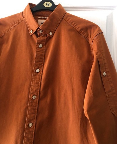 G-Star Stalt denim style button down long sleeves Straight Shirt size UK XL - Picture 5 of 13
