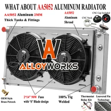 3-Row Radiator Shroud Fan Relay Kits Fit 1977~1992 Cadillac Fleetwood 5.7L AT