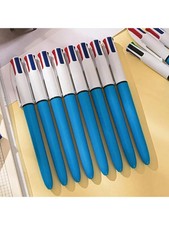8pcs Multicolor 4 in 1 Retractable Ballpoint Pens 1.0mm Tip Cute and Practical..