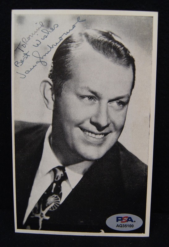 VAUGHN MONROE Autographed 4x6 Photo PSA/DNA Big Band Singer 1950s