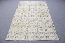 Rug, 4,7x7,1 ft Turkish Rug, White Oriental R...