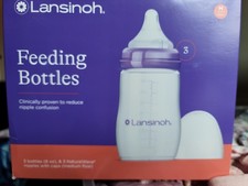 Lansinoh mOmma Breastmilk Feeding Bottle, 8oz. - 3 Count