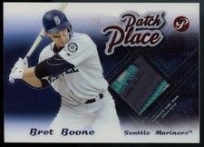Bret Boone 2004 Topps Pristine Patch Place 3 Color Game Used Jersey Patch