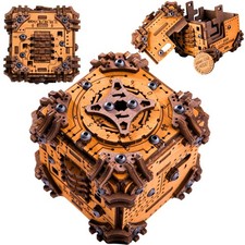 WOODEN.CITY Tesseract's Secret Wooden Puzzle Box - 3D Brain Teaser